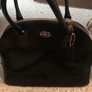 Coach purse, black leather, excellent condition!